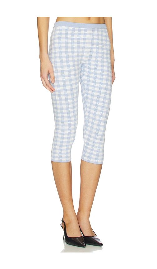 Betty Pull On Gingham Capri in Baby Blue. - size L (also in M, S, XS) - 525 America - Modalova