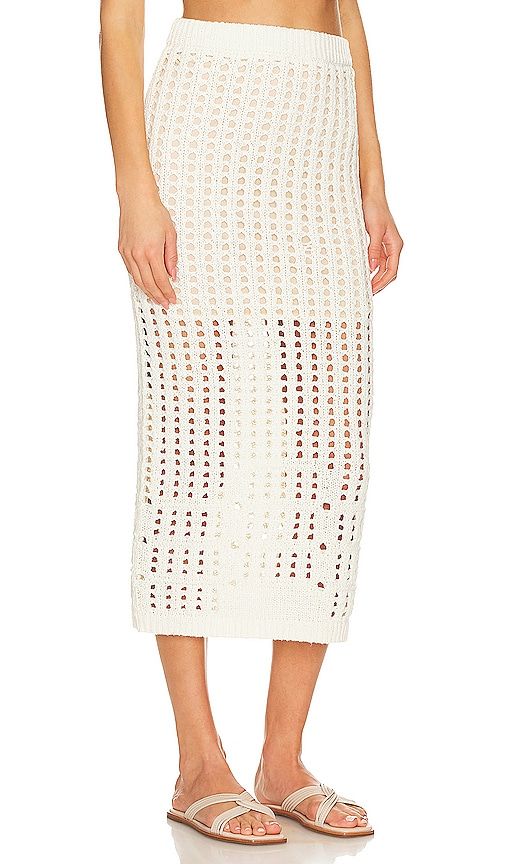 Christina Open Stitch Skirt in White. - size M (also in S) - 525 America - Modalova