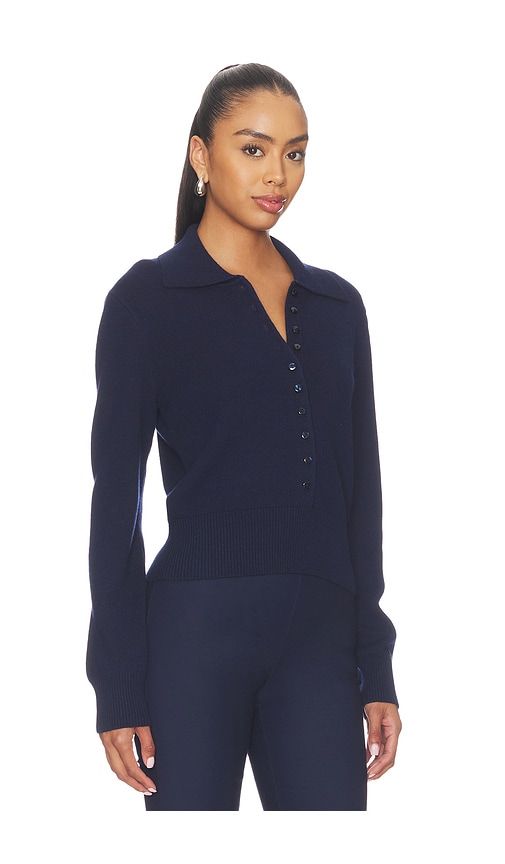 Millicent Extended Placket Collared in Navy. - size M (also in S, XS) - 525 America - Modalova