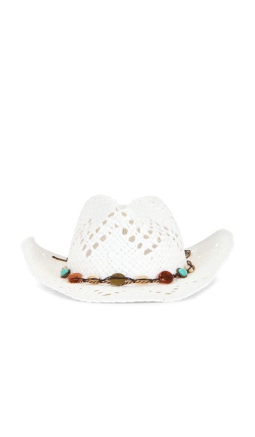 Woven Cowboy Hat With Beaded Band Detail in - 8 Other Reasons - Modalova