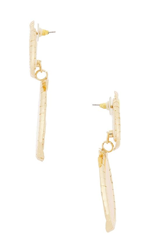 Vibrantglassy Stone Earrings in Metallic Gold - 8 Other Reasons - Modalova