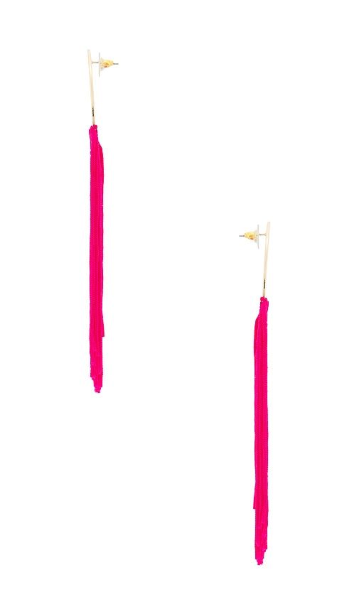 Round Top & Flowing Fringe Tassel Statement Earrings in - 8 Other Reasons - Modalova