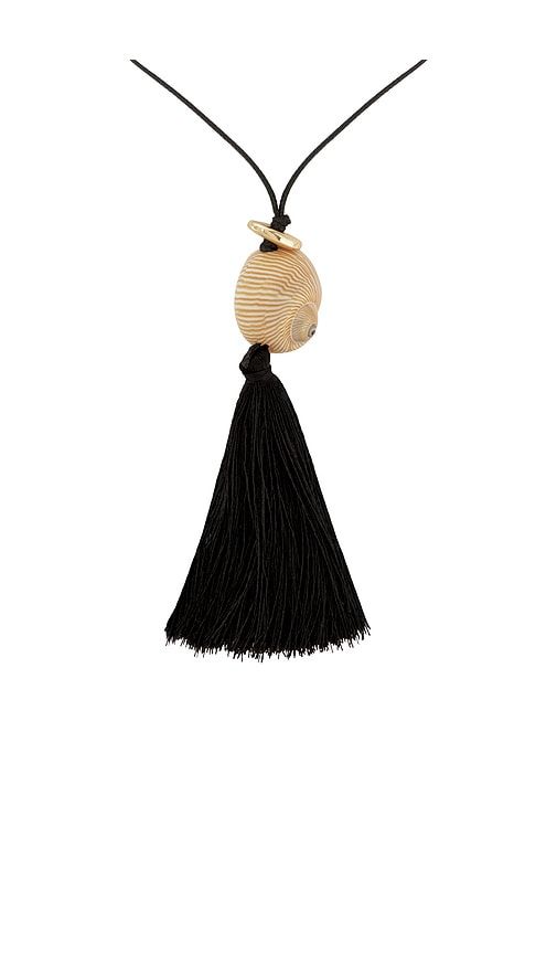 Bold Shell Pendant And Long Tassel Accent Statement Necklace in - 8 Other Reasons - Modalova