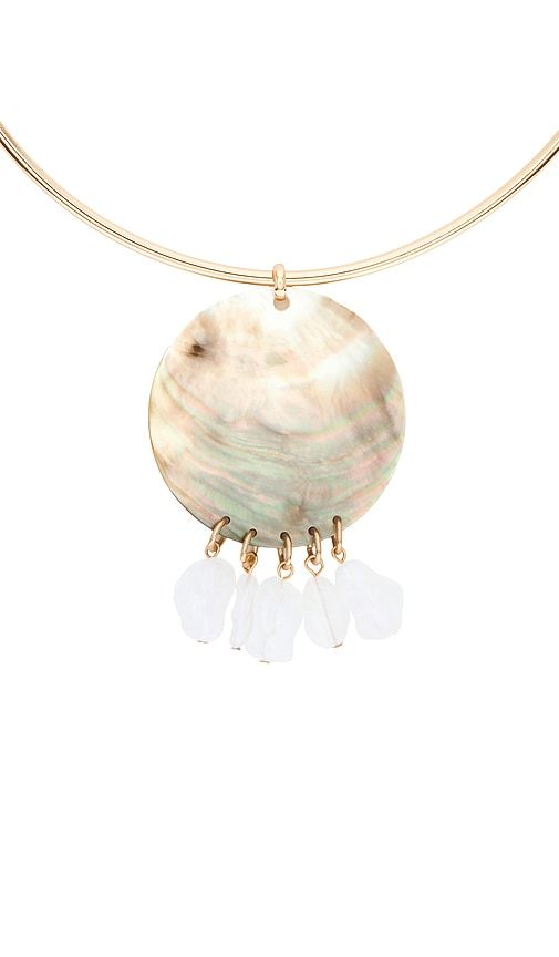 Iridescent Circle Pendant Choker in Metallic - 8 Other Reasons - Modalova