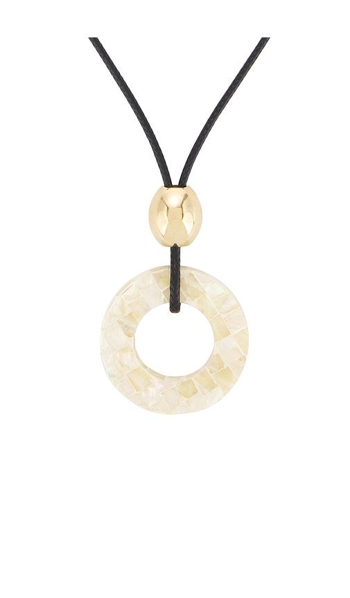 Cord Necklace With Circle Pendant in Cream - 8 Other Reasons - Modalova