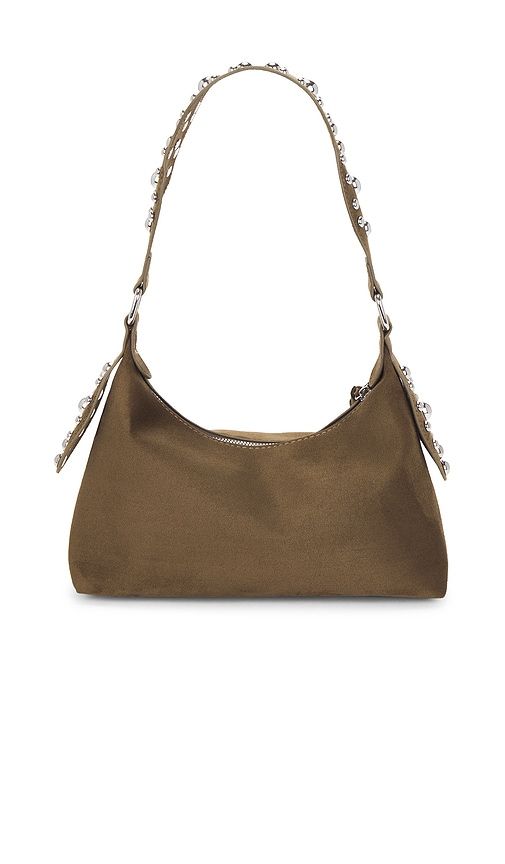 Studded Fringe Shoulder Bag in Olive - 8 Other Reasons - Modalova