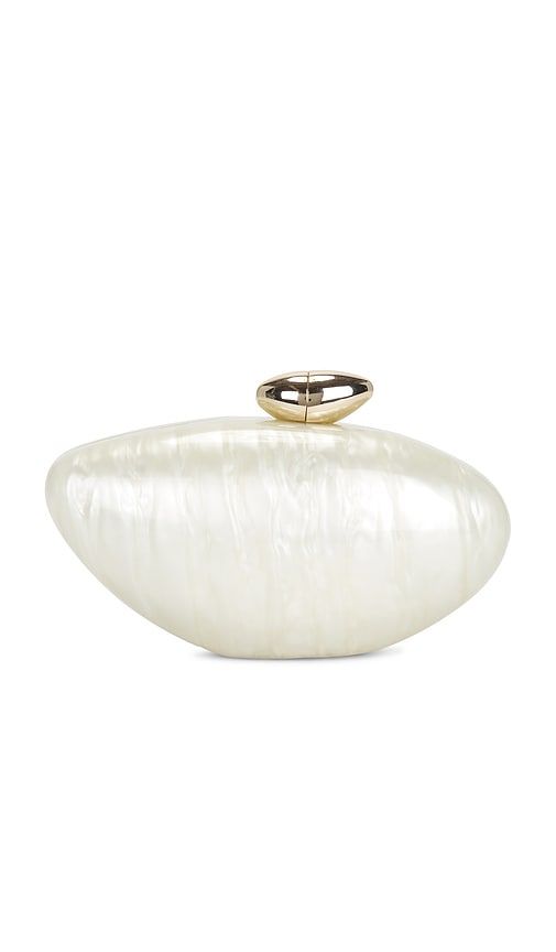 Marbled Acrylic Clutch in Ivory - 8 Other Reasons - Modalova