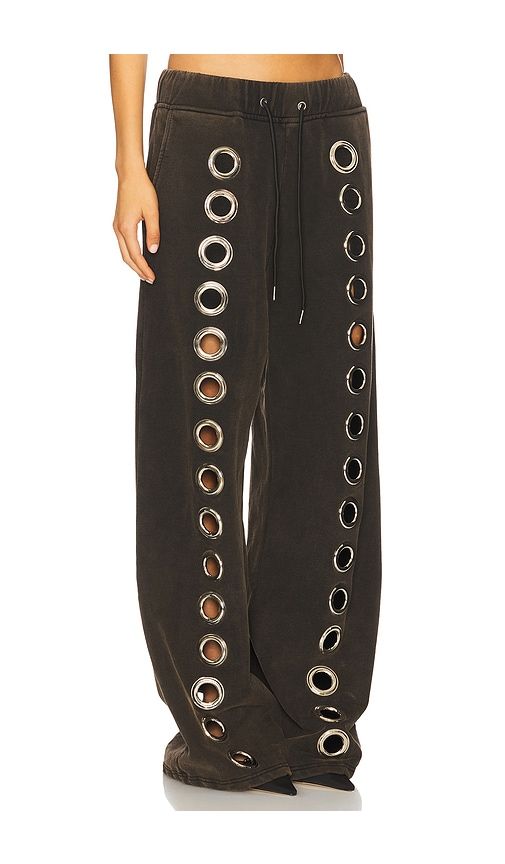 Eyelet Tracksuit Sweatpants in Charcoal,. - size L (also in M, S, XL, XS) - 1XBLUE - Modalova