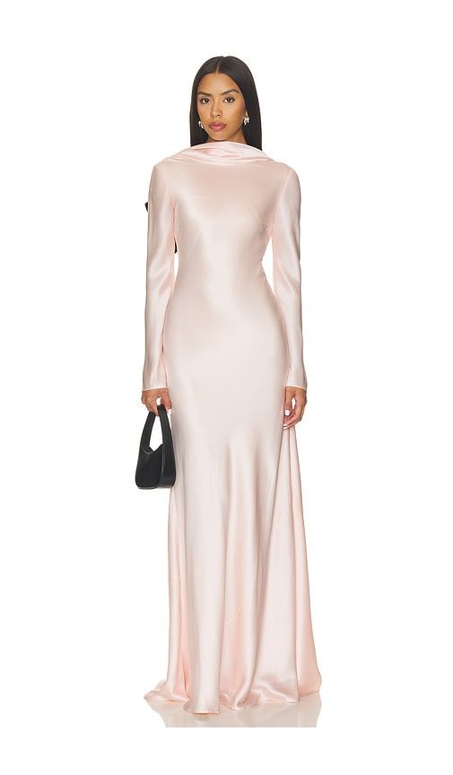 Cowl Back Dress With Bows in Pink. - size 0 (also in 2) - Alejandra Alonso Rojas - Modalova