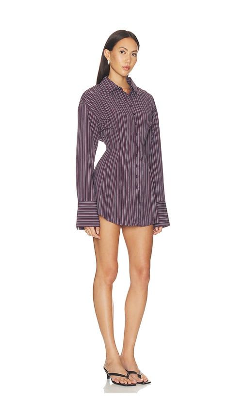 Charitie Button Up Mini Dress in Burgundy. - size XS (also in S) - ALL THE WAYS - Modalova