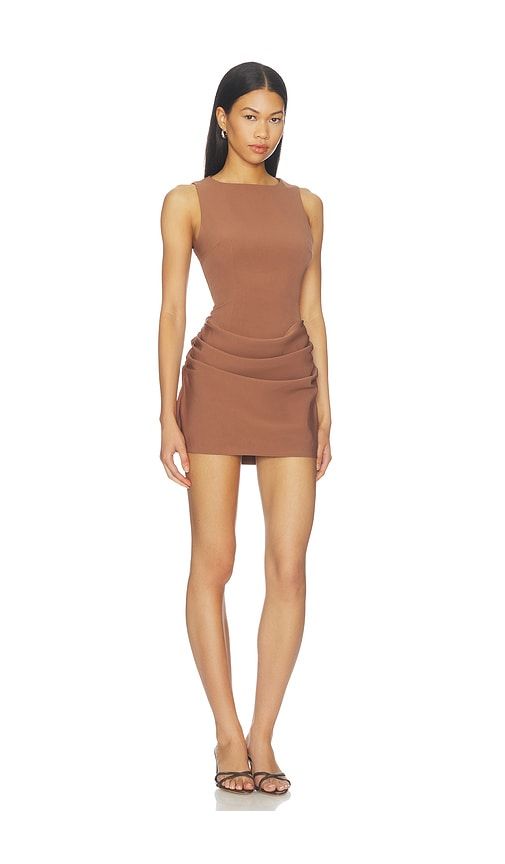 Loxley Mini Dress in Brown. - size M (also in S, XS, XXS) - ALL THE WAYS - Modalova
