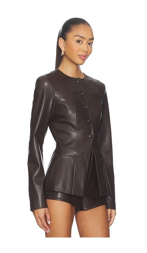 Vandellia Faux Leather Blazer in . - size L (also in M, S, XS) - ALL THE WAYS - Modalova