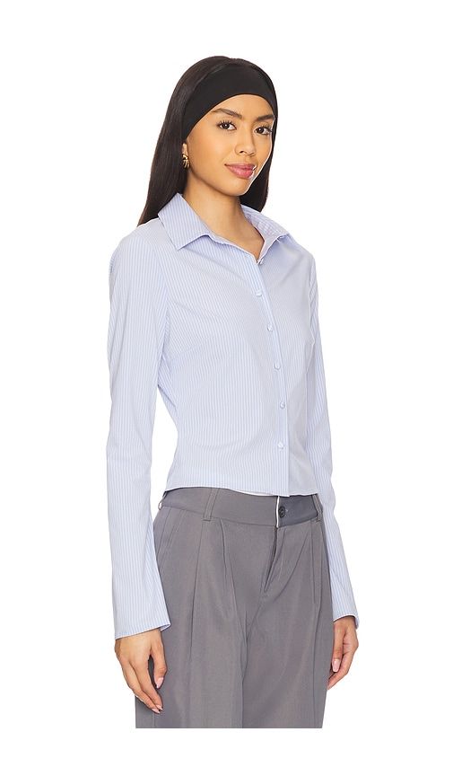 Fiona Button Front Top in Baby Blue. - size L (also in M, S, XS, XXS) - ALL THE WAYS - Modalova