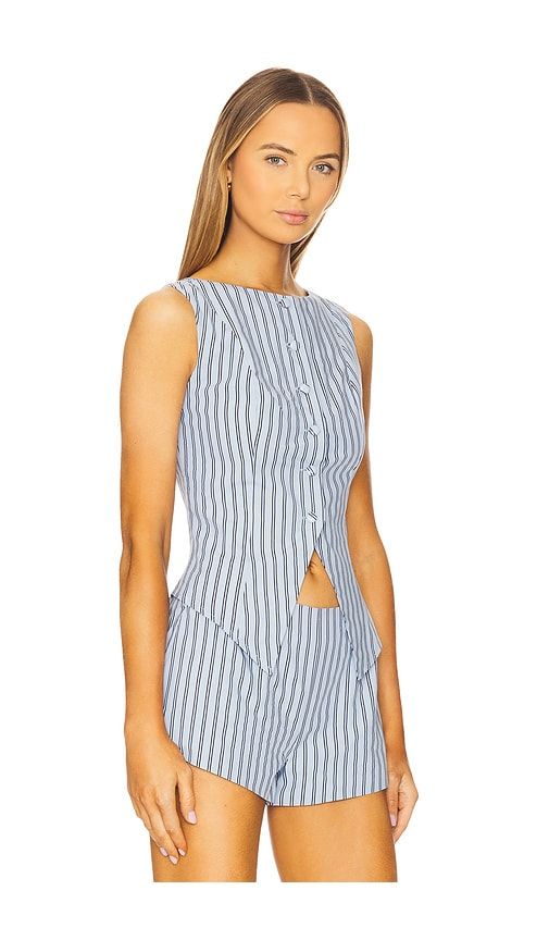 Alerie Button Front Top in Baby Blue. - size M (also in XS, XXS) - ALL THE WAYS - Modalova