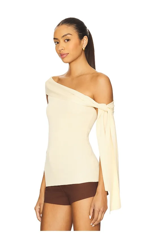 Mariah Asymmetrical Top in Lemon. - size M (also in S, XS) - ALL THE WAYS - Modalova