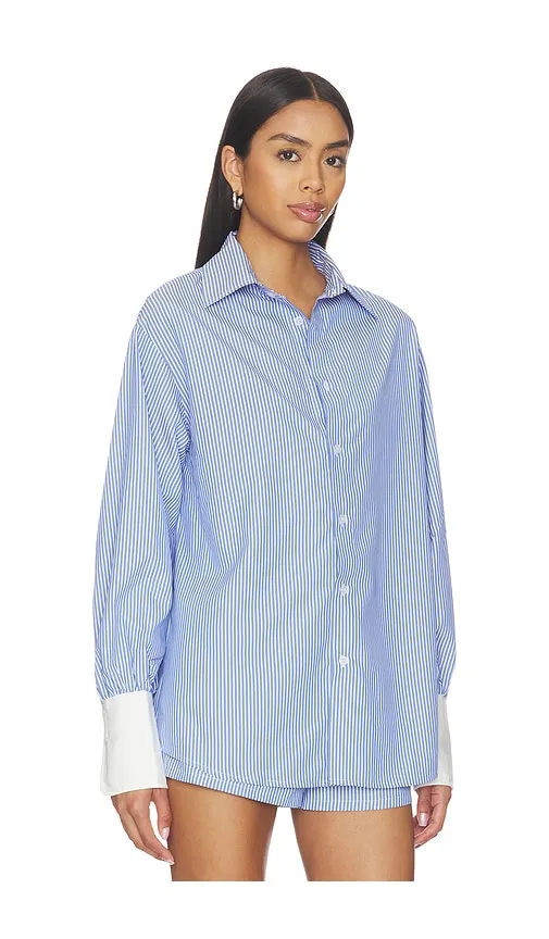 Lucinda Button Down Top in Blue. - size L (also in M, S, XS, XXS) - ALL THE WAYS - Modalova