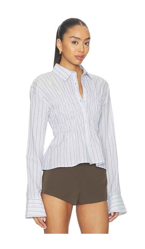 Annie Button Up Top in Baby Blue. - size L (also in M, S, XS) - ALL THE WAYS - Modalova