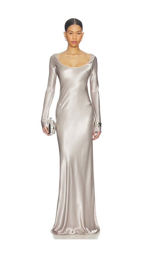 Margit Maxi Dress in Grey. - size L (also in S) - Anna October - Modalova