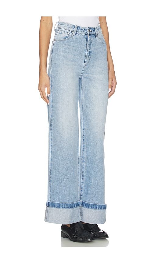 Wide Turn Up Jeans in Blue. - size 23 (also in 24, 25, 26, 28) - Abrand - Modalova