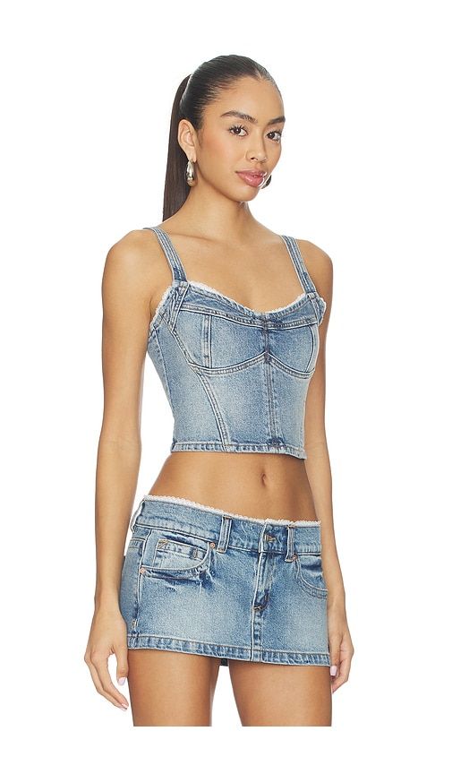 Saloon Bodice Top in Blue. - size M (also in S, XS) - Abrand - Modalova