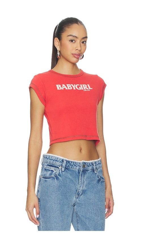 Babygirl Rib Cropped Tee in . - size L (also in M, S, XS) - Abrand - Modalova
