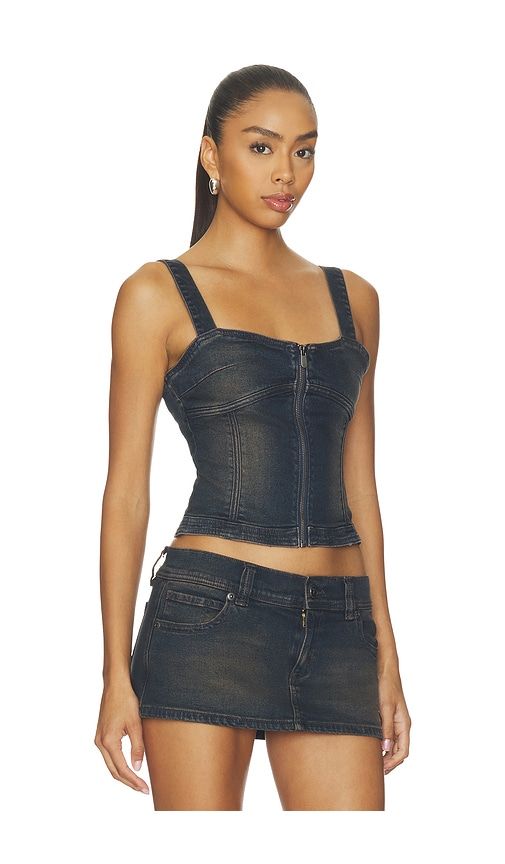 Denim Bustier in Black. - size L (also in M, S, XS, XXL) - Abrand - Modalova