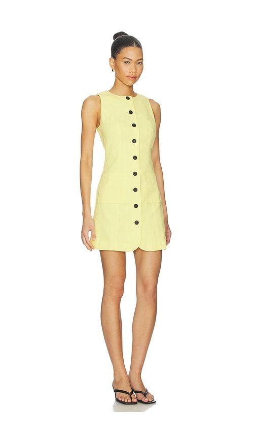 Leah Linen Mix Dress in Yellow. - size 0 (also in 10, 2, 4, 6, 8) - ALIGNE - Modalova