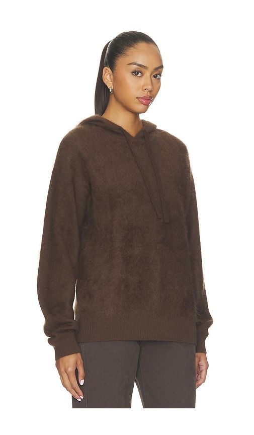 Illaria Brushed Wool Hoodie in Brown. - size L (also in M, S, XS) - ALIGNE - Modalova