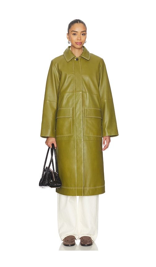 Mountain Leather Coat in Olive. - size S (also in XS) - ALIGNE - Modalova