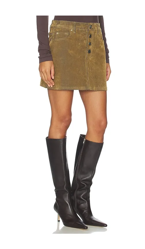 Corrie Flok Mini Skirt in Cognac. - size 10 (also in 2, 4, 6, 8) - ALIGNE - Modalova