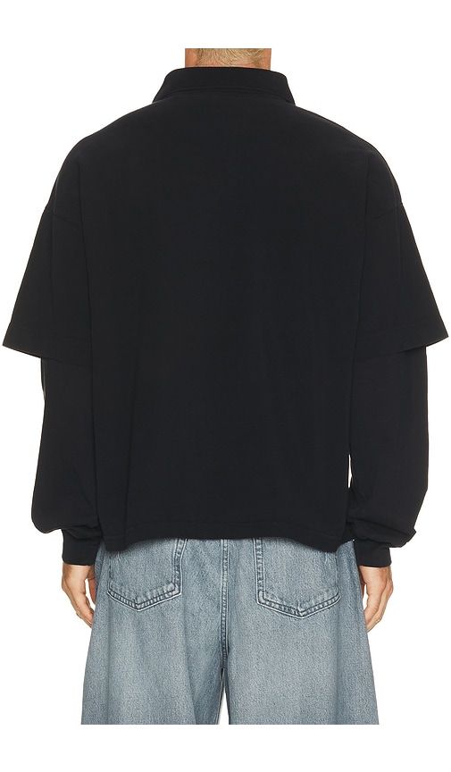 Curren Double Sleeve Polo in Black. - size L (also in M, XL/1X) - AGOLDE - Modalova