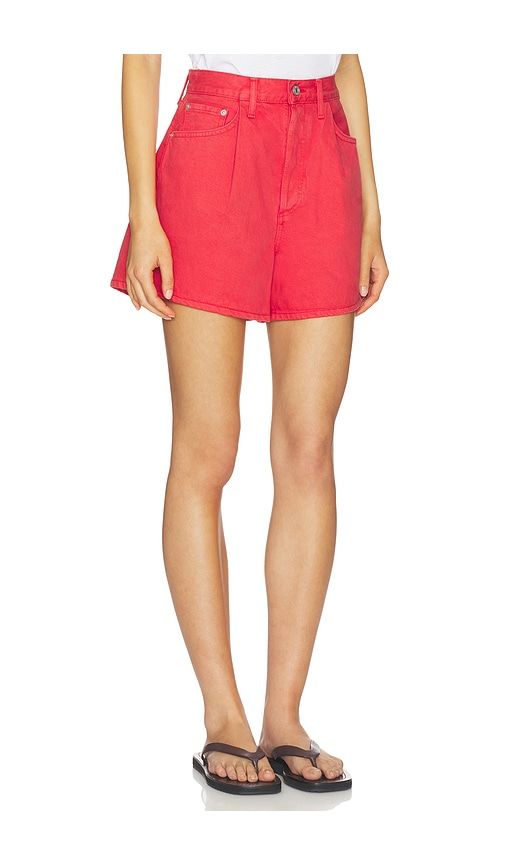 Rhoda Pleated A-line Shorts in Red. - size 27 (also in 34) - AGOLDE - Modalova