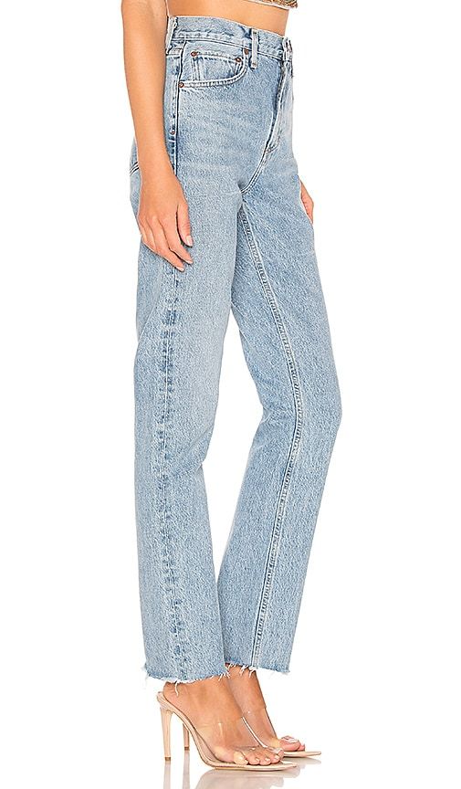 Cherie High Rise Straight Jeans in Blue. - size 33 (also in 34) - AGOLDE - Modalova