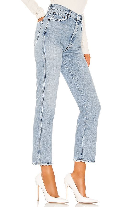 Pinch Waist High Rise Kick Jeans in Blue. - size 23 (also in 31, 32, 33, 34) - AGOLDE - Modalova