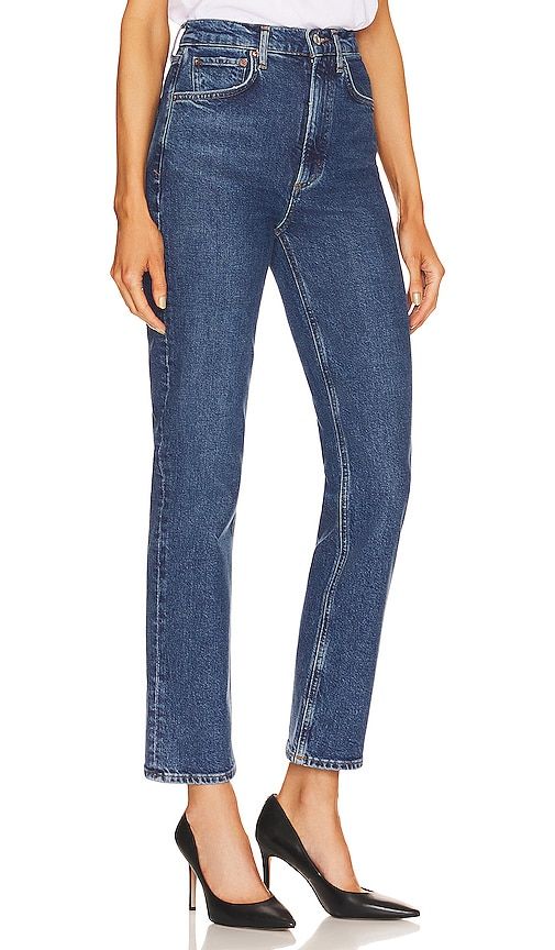 High Rise Stovepipe Jeans in Denim-Dark. - size 32 (also in 33, 34) - AGOLDE - Modalova