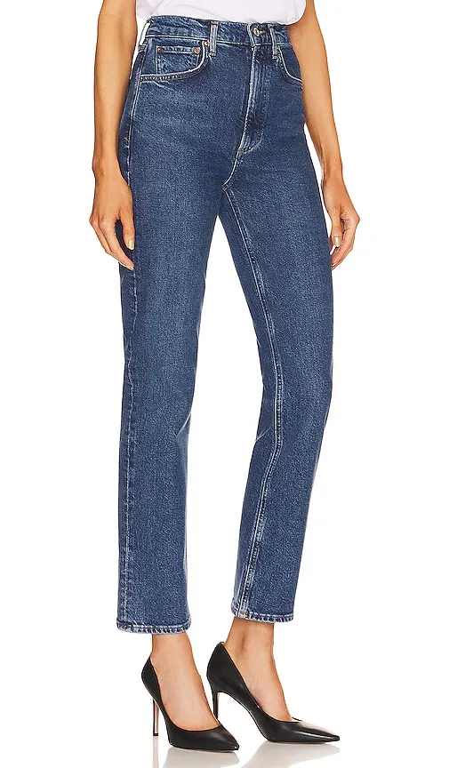 High Rise Stovepipe Jeans in Denim-Dark. - size 33 (also in 34) - AGOLDE - Modalova