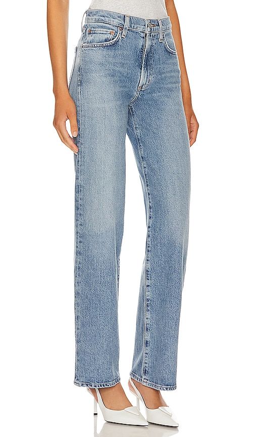 Harper Mid Rise Relaxed Straight Jeans in Denim-Light. - size 23 (also in 24, 25, 26, 27, 28, 29, 30, 31, 32, 33, 34) - AGOLDE - Modalova