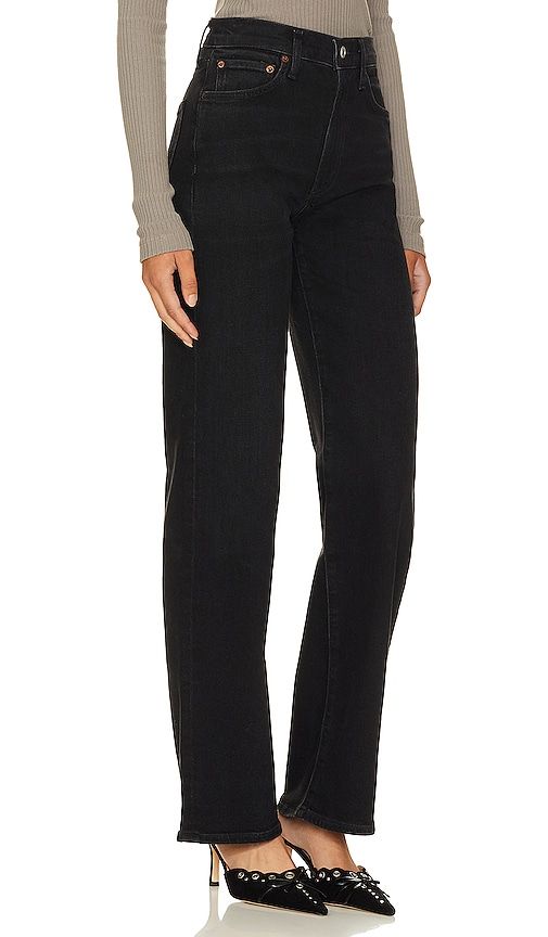 Harper Mid Rise Wide Straight Jeans in Black. - size 24 (also in 25, 26, 27, 28, 29, 30, 31, 32, 33, 34) - AGOLDE - Modalova