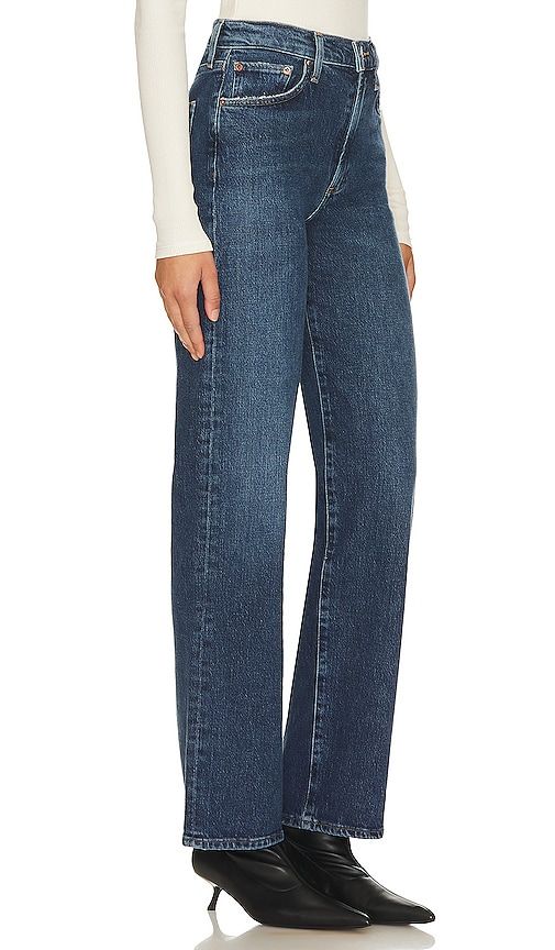 Harper Mid Rise Relaxed Straight Jeans in Denim-Dark. - size 23 (also in 24, 25, 26, 27, 28, 29, 30, 32, 33, 34) - AGOLDE - Modalova