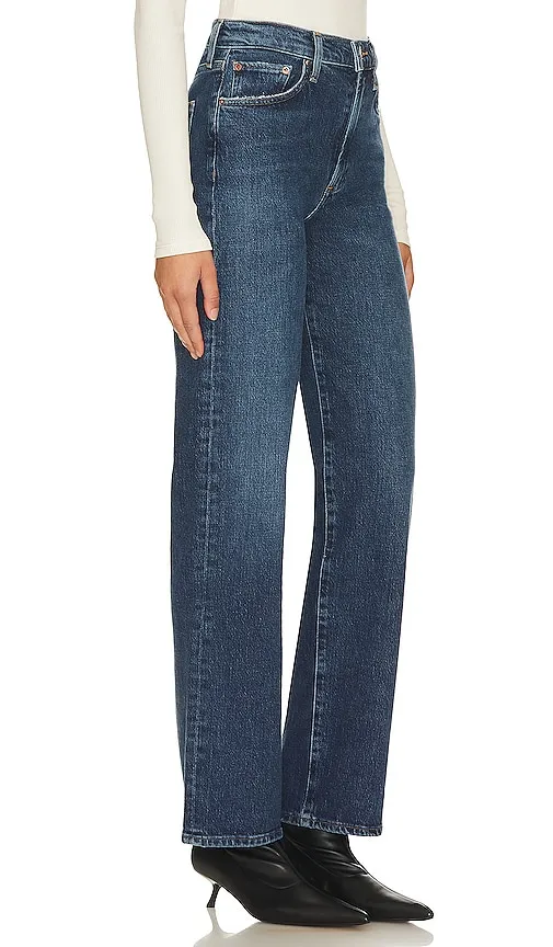 Harper Mid Rise Relaxed Straight Jeans in Denim-Dark. - size 23 (also in 24, 25, 26, 27, 28, 29, 32, 33, 34) - AGOLDE - Modalova