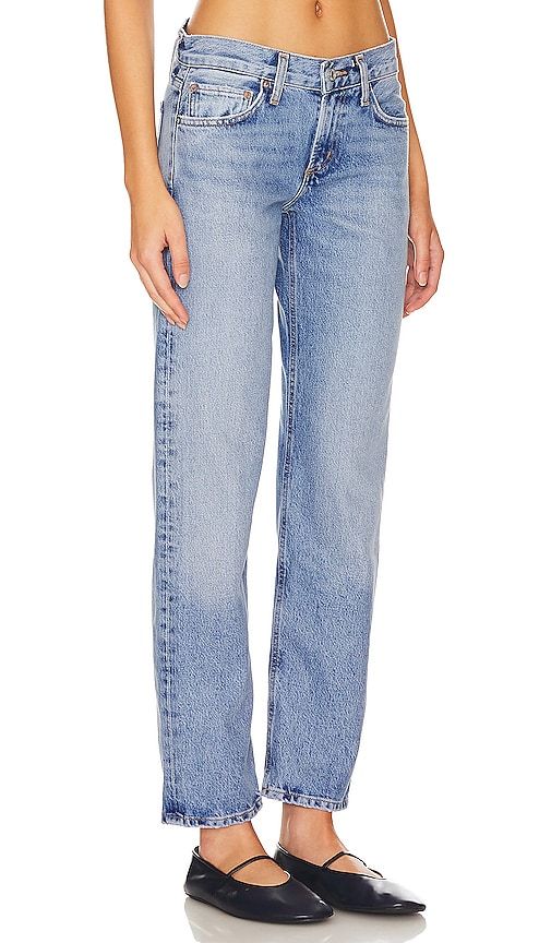 Amber Low Rise Straight Jeans in Denim-Light. - size 27 (also in 29, 31, 32, 33, 34) - AGOLDE - Modalova