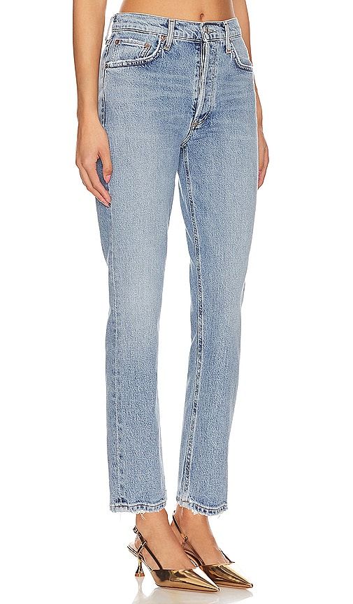 Riley High Rise Straight Crop Jeans in Denim-Light. - size 33 (also in 34) - AGOLDE - Modalova