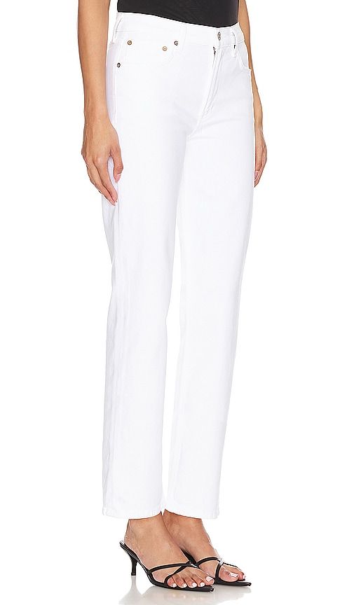 Kye Mid Rise Straight Crop Jeans in White. - size 33 (also in 34) - AGOLDE - Modalova
