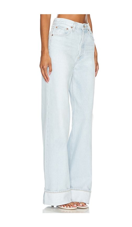 Dame High Rise Wide Leg Jeans in Denim-Light. - size 27 (also in 33) - AGOLDE - Modalova