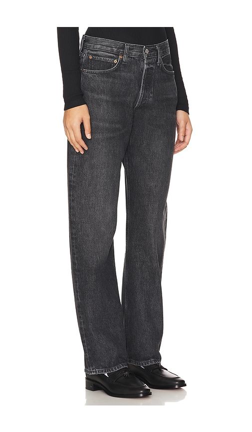 Kelly High Rise Relaxed Straight Jeans in Black. - size 23 (also in 26) - AGOLDE - Modalova