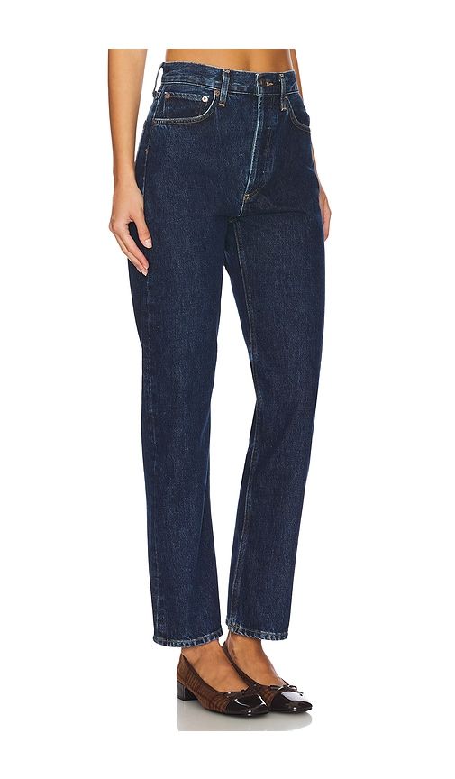 S Pinch Waist High Rise Straight Jeans in Denim-Dark. - size 32 (also in 33) - AGOLDE - Modalova