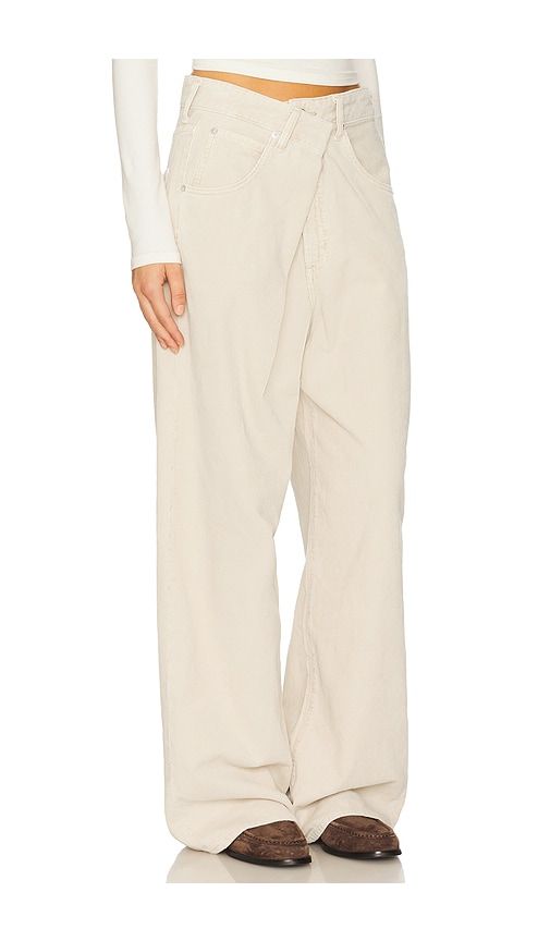 Vana Fold Wide Leg Jeans in Cream. - size 26 (also in 29, 31) - AGOLDE - Modalova