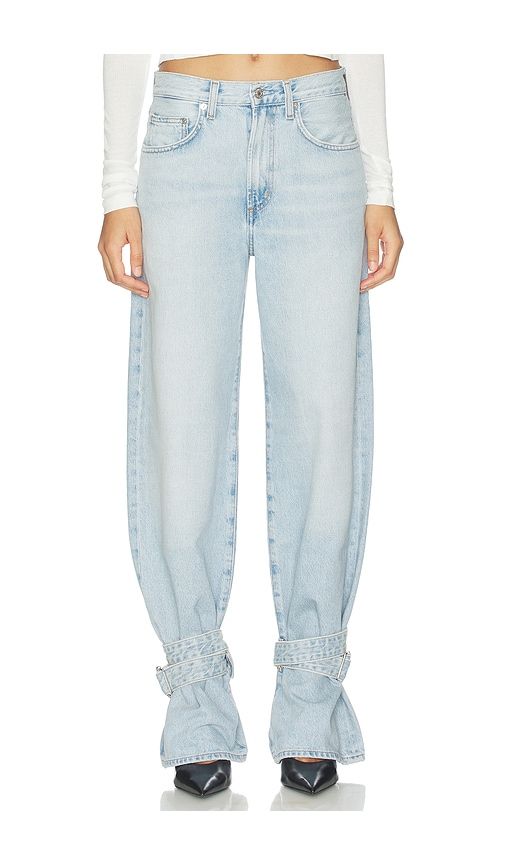 Cinched Hem Loose Taper Jeans in Blue. - size 24 (also in 25, 26, 32, 33, 34) - AGOLDE - Modalova
