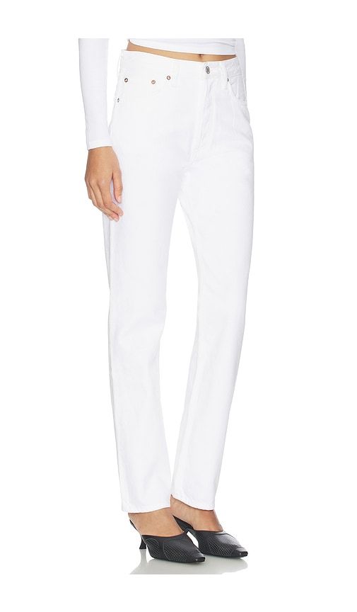 Lana Relaxed Straight Jeans in White. - size 24 (also in 25, 26, 27, 28, 29, 30, 31, 32, 34) - AGOLDE - Modalova