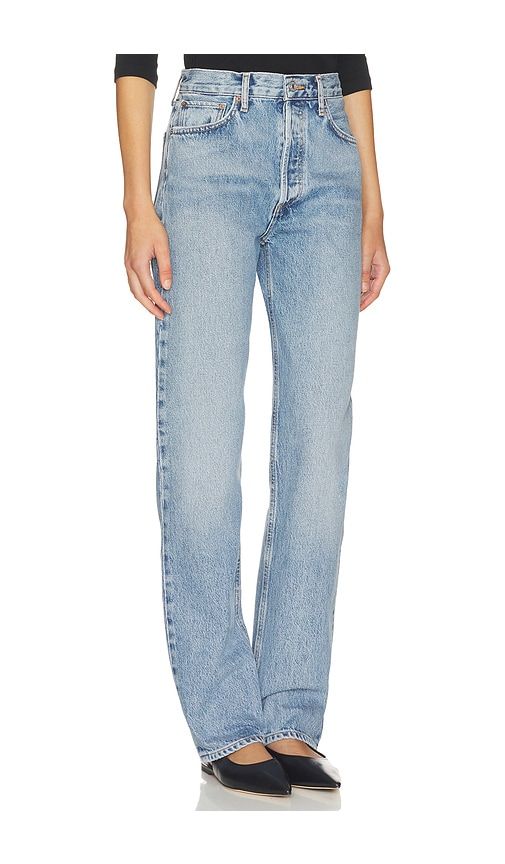 S Pinch Waist Long Jean in Denim-Light. - size 23 (also in 24, 25, 26, 27, 28, 31) - AGOLDE - Modalova
